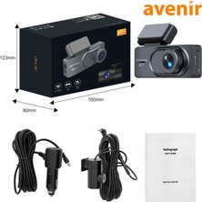 Avenir 4K 2 Kameralı Wifi Araç Kamerası Geniş Açılı - App Kontrol