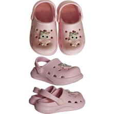 Famele's Cross Anatomik Baykuş Figür Pembe Eva Plaj Deniz Günlük Çocuk Terlik 303