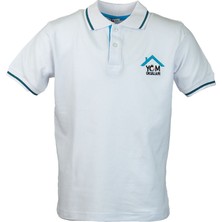 Yöm Okulları Kısa Kol Polo Yaka T-Shirt Beyaz 9-10 Yaş