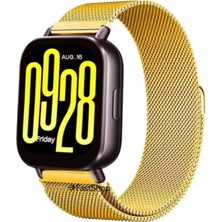 MMP Shop Xiaomi Redmi Watch 5 Active / Watch 5 Lite Uyumlu 22MM Metal Örgü Hasır Manyetik Kordon