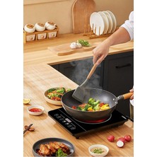 Robo 2200W Dijital Dokunmatik Tekli Elektrikli Ocak - Tüm Tencere Tiplerine Uyumlu Siyah Kristal