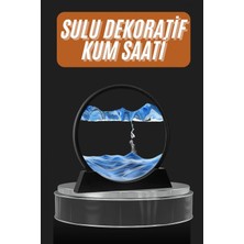 MiraLive Dekoratif Sulu Kum Saati Ofis Masa Üstü Ev Yuvarlak Kum Saati