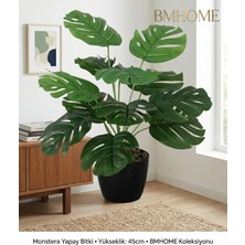 Bm House Bmhouse Modern Ev Dekerasyonu Bakım Istemeyen Yapay Monstera Çiçeği Şık Saksılı