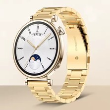 Alstrap Huawei Watch Gt6/gt4/gt5 41MM Gt 5 Pro 42 mm Uyumlu 18MM Paslanmaz Çelik Baklalı Kordon
