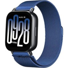 MMP Shop Xiaomi Redmi Watch 5 Active / Watch 5 Lite Uyumlu 22MM Metal Örgü Hasır Manyetik Kordon