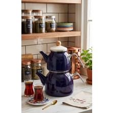 Köklü Züccaciye Emaye Çaydanlık