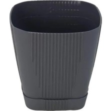 Serinova Çizgili Kare Saksı No:3