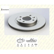 Ön Fen Disk Aynası Büyük Clıo-Kangoo-Logan-Megane  DF2586/ 6001548578/ 7701205653 Kale Balata TFD-00036