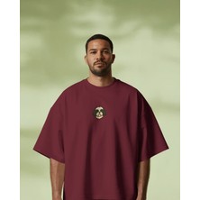 Muhtar Store Shih Tzu Köpek Baskılı Unisex Oversize Tişört – Minimal Sevimli Tasarım