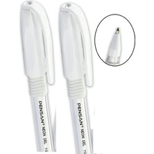 Pensan Beyaz Neon Tükenmez Kalem 1.0 mm 2 Adet Akıcı Yazım İçin Ergonomik Yapı