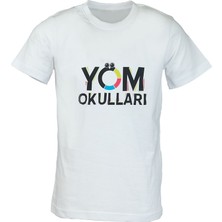 Yöm Okulları Kısa Kol Penye T-Shirt Beyaz Xs