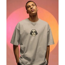 Muhtar Store Shih Tzu Köpek Baskılı Unisex Oversize Tişört – Minimal Sevimli Tasarım