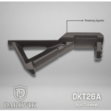 Darovik DKT26A Açılı Tutamak (Pikatin Raylı Tüfek Uyumlu Grip)