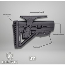 Darovik D11 Yanaklı Amortisörlü Teleskopik Dipçik