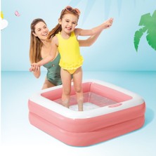 intex Şişme Taban Mini Kare Havuz 86X86X25 cm Pembe