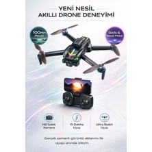 FaroxTech Akıllı Katlanabilir Drone - 4K Hd Kamera, 15 Dakika Uçuş Süresi, 100M+ Menzil ve Ultra Stabilizasyon