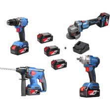 Dong Cheng - 4 Lü Set (Kırıcı Delici + Darbeli Vaidalama + Taşlama + Somun Sıkma) / DCKIT35