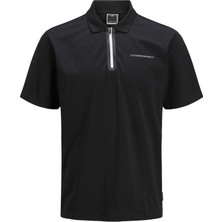 Jack & Jones Jcofusıon Pike Polo Yaka Black Erkek Tişört 12273127