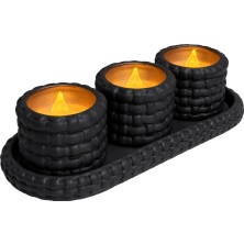 Baydıoğlu Grup 3’lü Dekoratif LED Mumluk Seti