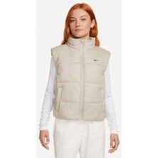 Nike Therma Fit Synthetic Fill Womens Vest Sentetik Dolgulu Kadın Yelek Krem
