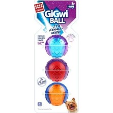 Gigwi Ball Sesli Sert Top Köpek Oyuncağı- Karışık Renkli 3'lü (S)