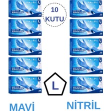 Has-Pet Nitril Eldiven Pudrasız 100’LÜ Dayanıklı ve Konforlu Kullanım 10 Paket
