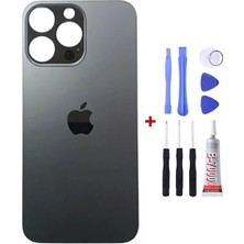 Yedcom Iphone 14 Pro Siyah Arka Cam Kapak Arka Pil Kapağı