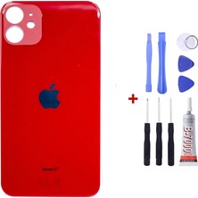 Yedcom Iphone 11 Kırmızı Arka Cam Kapak Arka Pil Kapağı