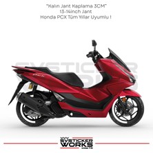 Honda PCX Jant Kaplama Motosiklet Jant Kaplama Şeridi 13-14 İnch Uyumlu PCX Tüm Yıllar Hologram Renk