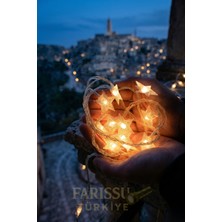 farissu 5 Metre Fişli Yıldız Peri LED Işık - Gün Işığı Dekoratif Aydınlatma - Tak Çalıştır Süs Lambası