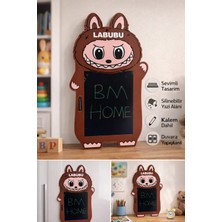 Bm House Bmhouse Labubu Figürlü Yazı Tahtası Silinebilir Çocuk Duvar Panosu Kalemli Yapışkanlı Not Tahtası