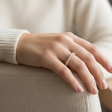 Xuping Jewelry Stil Incisi/xupıng Jewelry Asimetrik Damla Zirkon Taşlı Yüzük