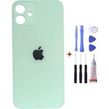 Yedcom Iphone 12 Mini Yeşil Arka Cam Kapak Arka Pil Kapağı