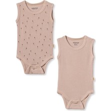 BabyCosy Organic Wear Bebek 2li Askılı Zıbın Body %100 Organik Pamuk - Bebek ve Yenidoğan Serisi - CSYM31101