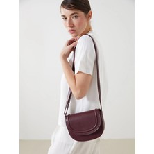 LC Waikiki Lcw Accessorıes Bordo Deri Görünümlü Kadın Omuz Çantası