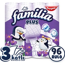 Familia Plus 3 Katlı Parfümlü Tuvalet Kağıdı Jumbo Paket 96 Rulo Yumuşak ve Hipoalerjenik