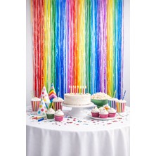 Eng Parti Dünyası Gökkuşağı Arka Fon Perde - Eng- Arka Fon