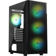  bitfenix proton 4-120mm frgb fan 600w 80 plus siyah 1-usb3.0 2-usb2.0 tempered glass oyuncu boş bilgisayar kasası