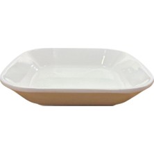 Ünsal Showroom Atlas Melamin Çerezlik Kare Beyaz 9cm 401