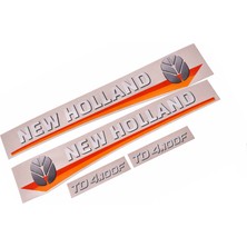 Peren Traktör New Holland TD4.100F Yan Yazı Takımı Kaporta Etiketi Sağ - Sol Kaput Sticker Seti