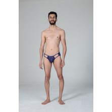 Jeu Jeu Sheer Cut Slip – Transparan Yan Kesitli Modern Erkek Slip