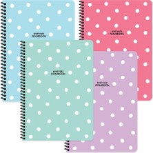 Keskin Color Keskin A6 80 Yp Çizgili Puantiye Spiralli Defter - 4'lü Set