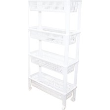 Ethab Ticaret 4 Katlı Düzenleyici  - Raf Ünitesi Tekerlekli 510X205X945MM (4457)