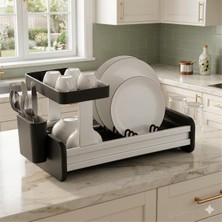 Ivory IVO-5947 Alüminyum Bulaşıklık 54X35X25 cm – 2 Katlı Tabaklık