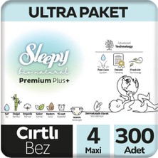 Sleepy 4 Beden Bio Natural Bebek Bezi Ultra Paket 100X3 300 Adet