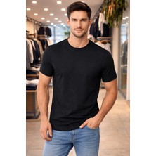 İnce Moda Giyim Erkek Basic Bisiklet Yaka Tişört – Pamuklu Slim Fit Günlük (Siyah / Lacivert / Kırmızı / Haki)