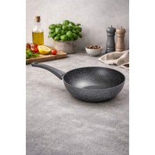 Cocinero 3211 Granit Wook Siyah 28 cm Tek Tava