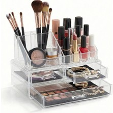 Bm House Bmhouse Şeffaf Organizer Set 3 Çekmeceli Mücevher Kutusu Ruj Düzenleyici Makyaj Organizeri