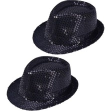 Paradise Sda Çocuk Boy Siyah Payetli Şapka Gösteri Şapkası Michael Jackson Şapkası 54 No  Nessiworld 4