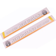 Peren Traktör New Holland 65-56S Yan Yazı Takımı Kaporta Etiketi Sağ - Sol Kaput Sticker Seti Sarı Tip